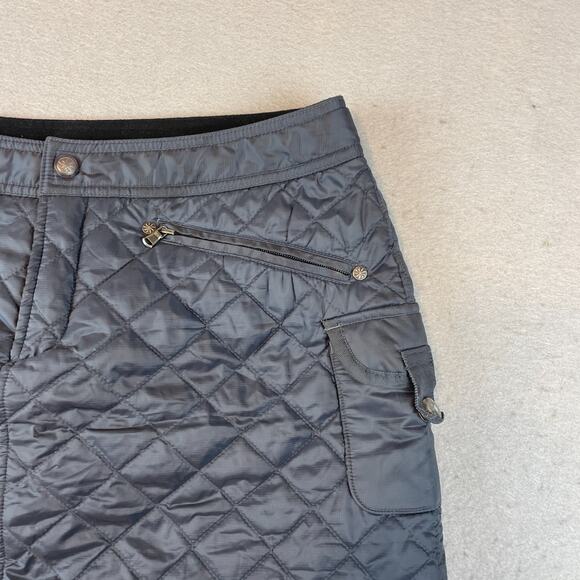 Athleta SnowStomper Womens Sz 8 Skirt Black Quilted - Picture 3 of 13